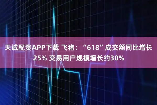 天诚配资APP下载 飞猪：“618”成交额同比增长25% 交易用户规模增长约30%