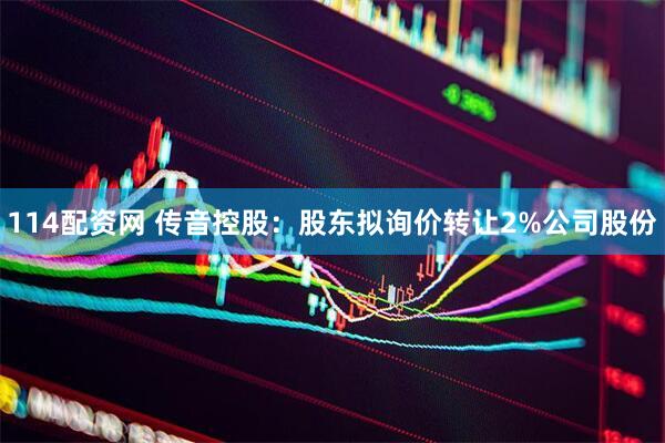 114配资网 传音控股：股东拟询价转让2%公司股份