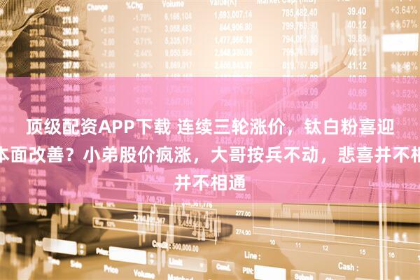顶级配资APP下载 连续三轮涨价，钛白粉喜迎基本面改善？小弟股价疯涨，大哥按兵不动，悲喜并不相通